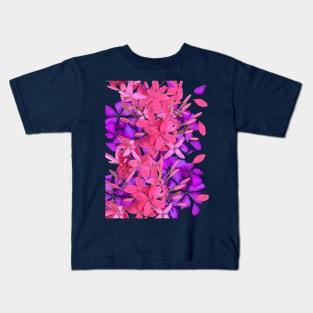 pink and purple flowers Kids T-Shirt